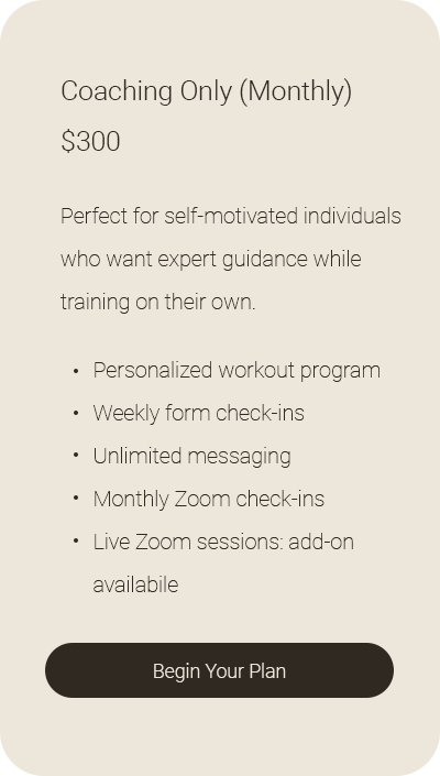 Coaching Only Coaching Only